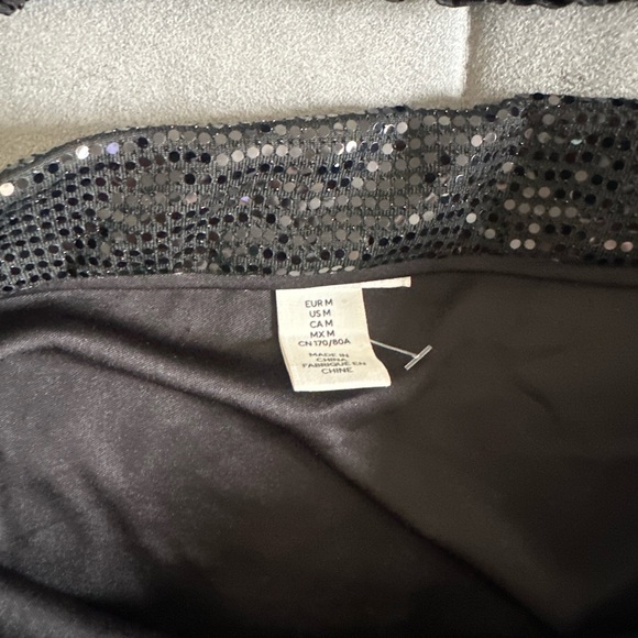 HM party holiday 2 piece, black sparkly size medium, worn 1 time - Picture 4 of 5